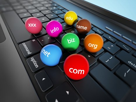 colored balls with extension types on keyboard, web hosting, godaddy